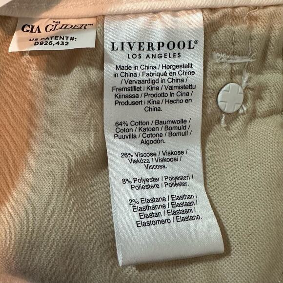 Liverpool Gia Glider Pull-On Skirt Fray Hem Side Gusset White US 8 Petite - Picture 6 of 13